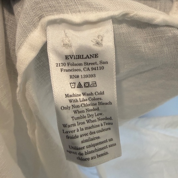 Everlane THE BOYFRIEND SHIRT IN LINEN white - Large - Picture 3 of 4